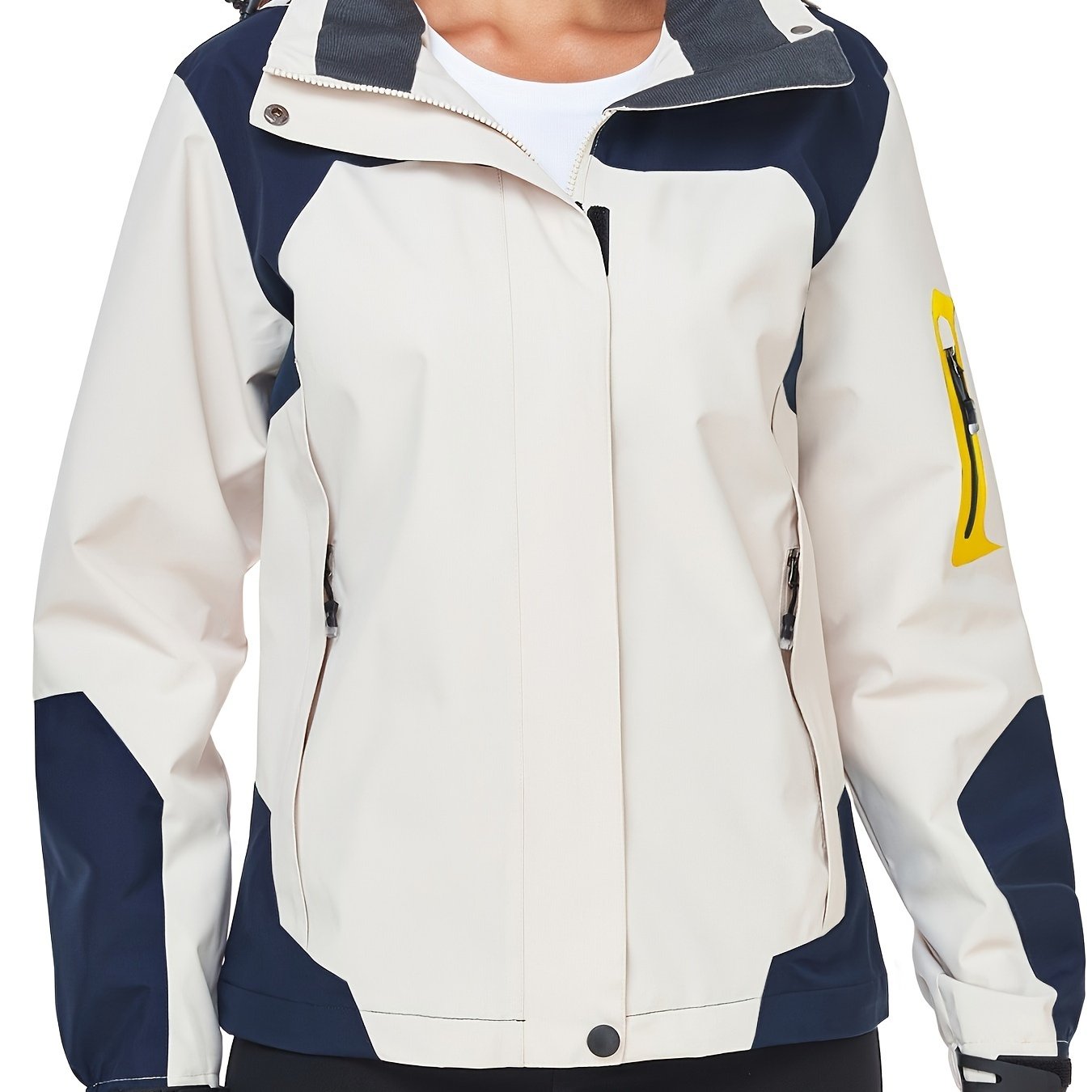 Womens Rain Jacket Lightweight Active Outdoor Raincoat With Removable Hood