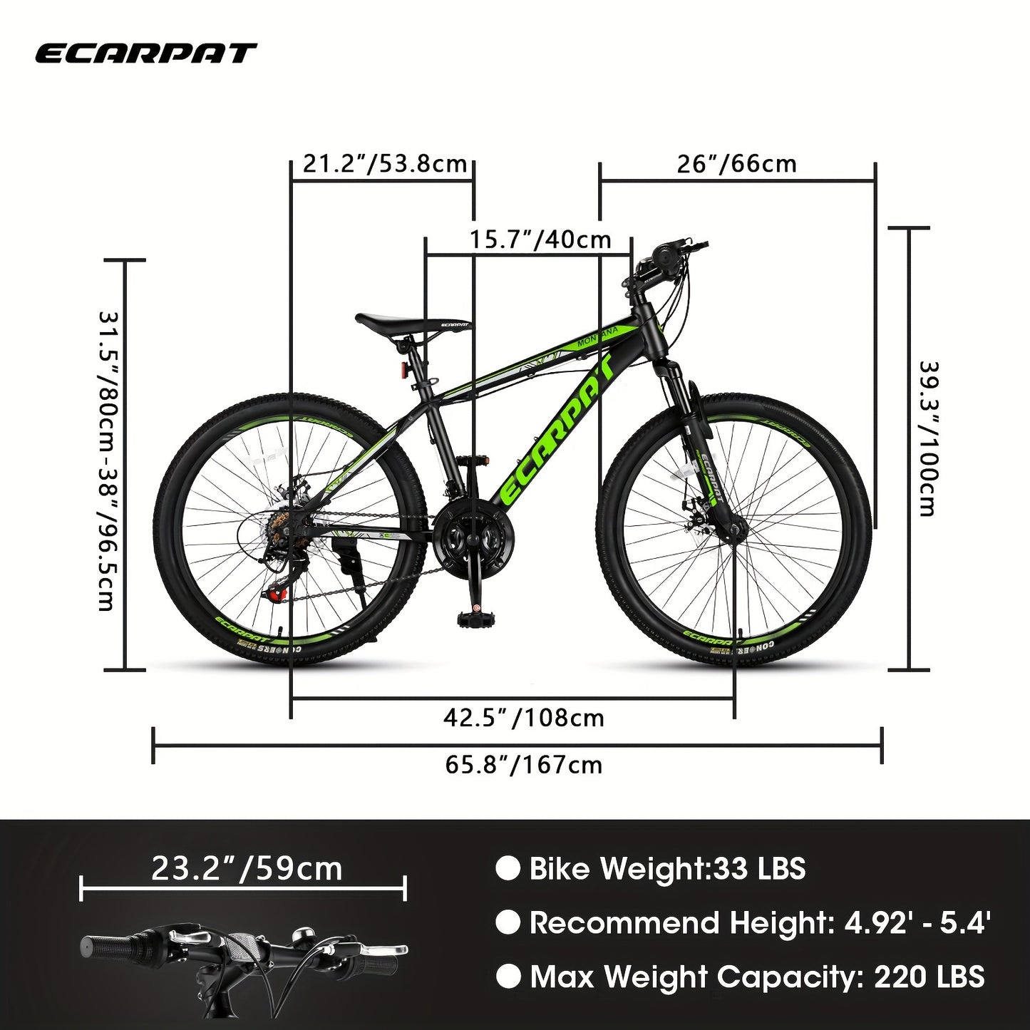 24 Inch Mountain Bike Bicycle For Adults