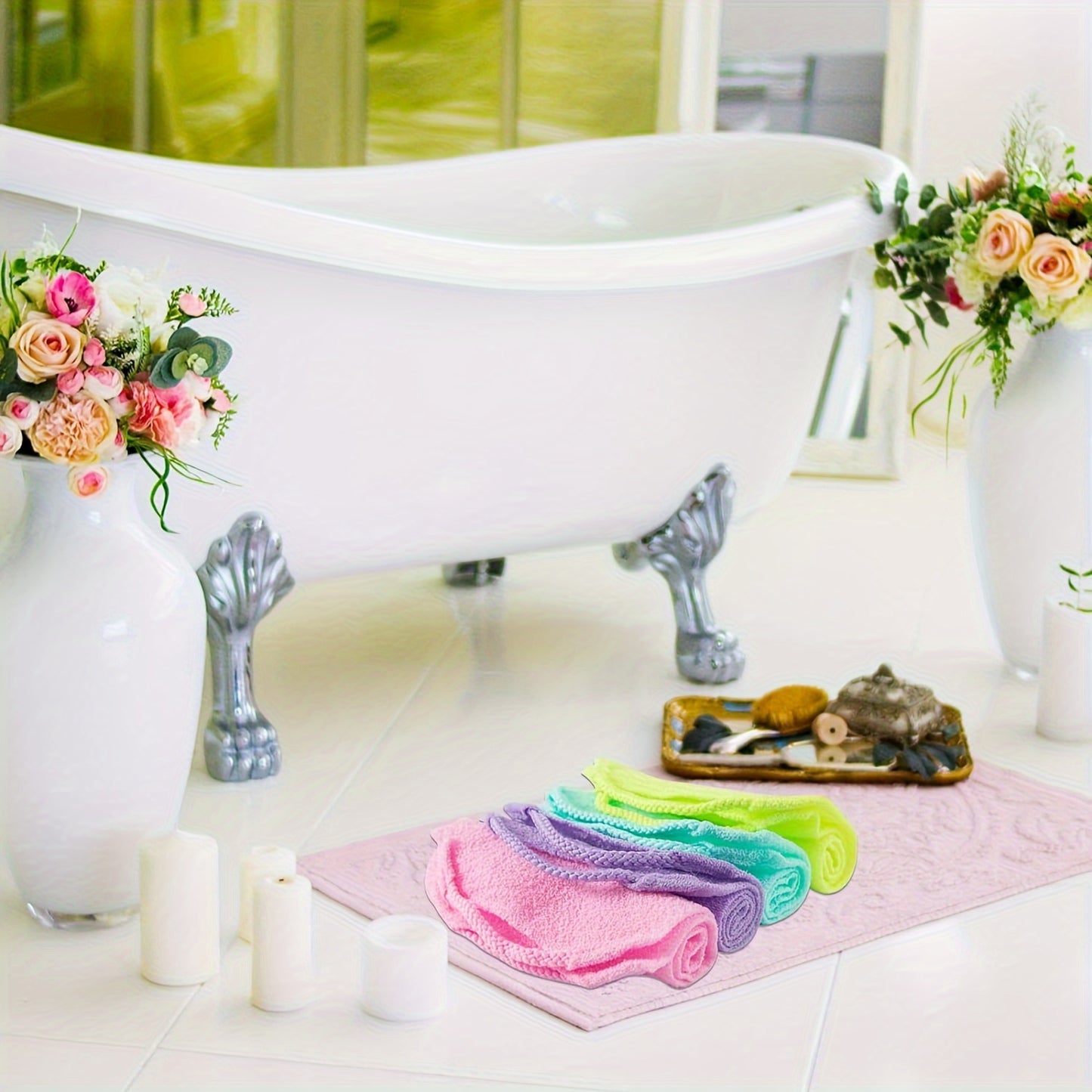 3-Piece Stretchable Nylon Exfoliating Back Washing Towels