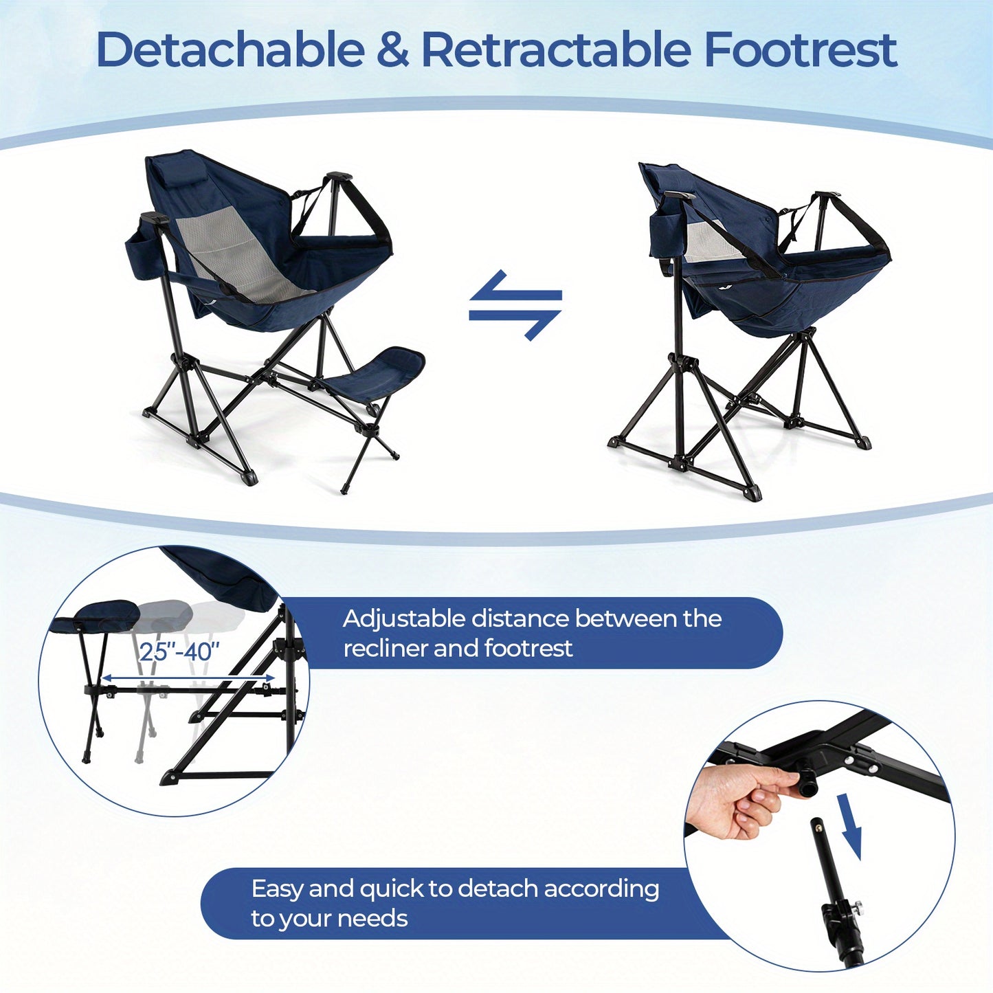 Camping Lounge Chair w/ Footrest
