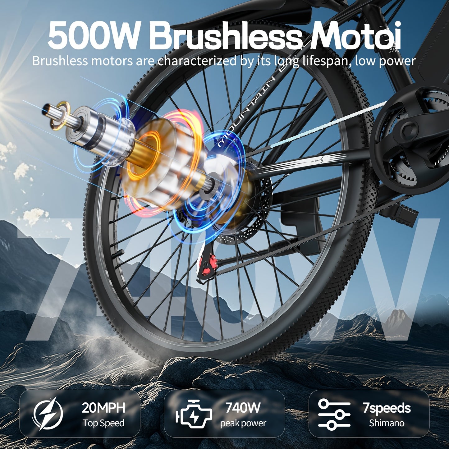 26 Inch Mountain E-Bike