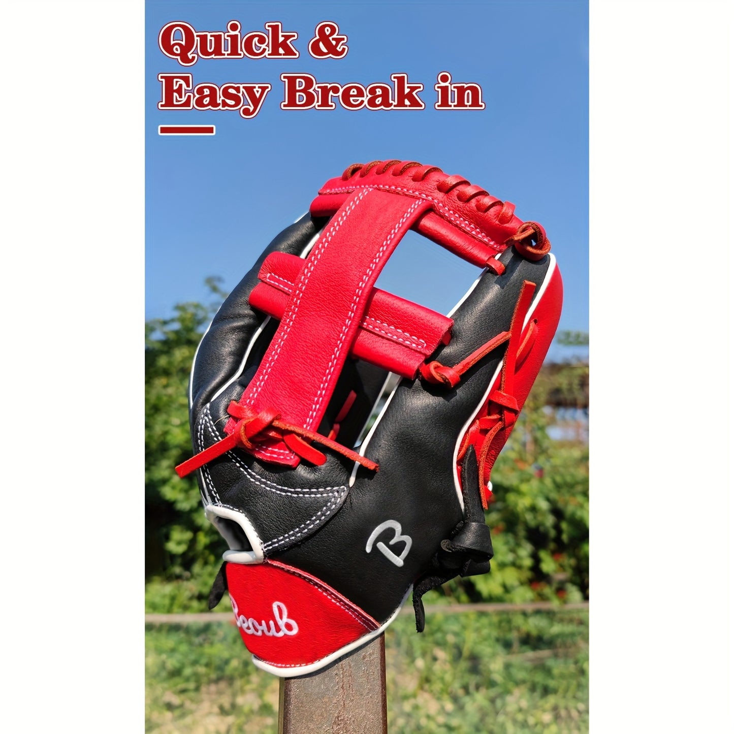 Real Faux Leather Baseball /Softball Glove