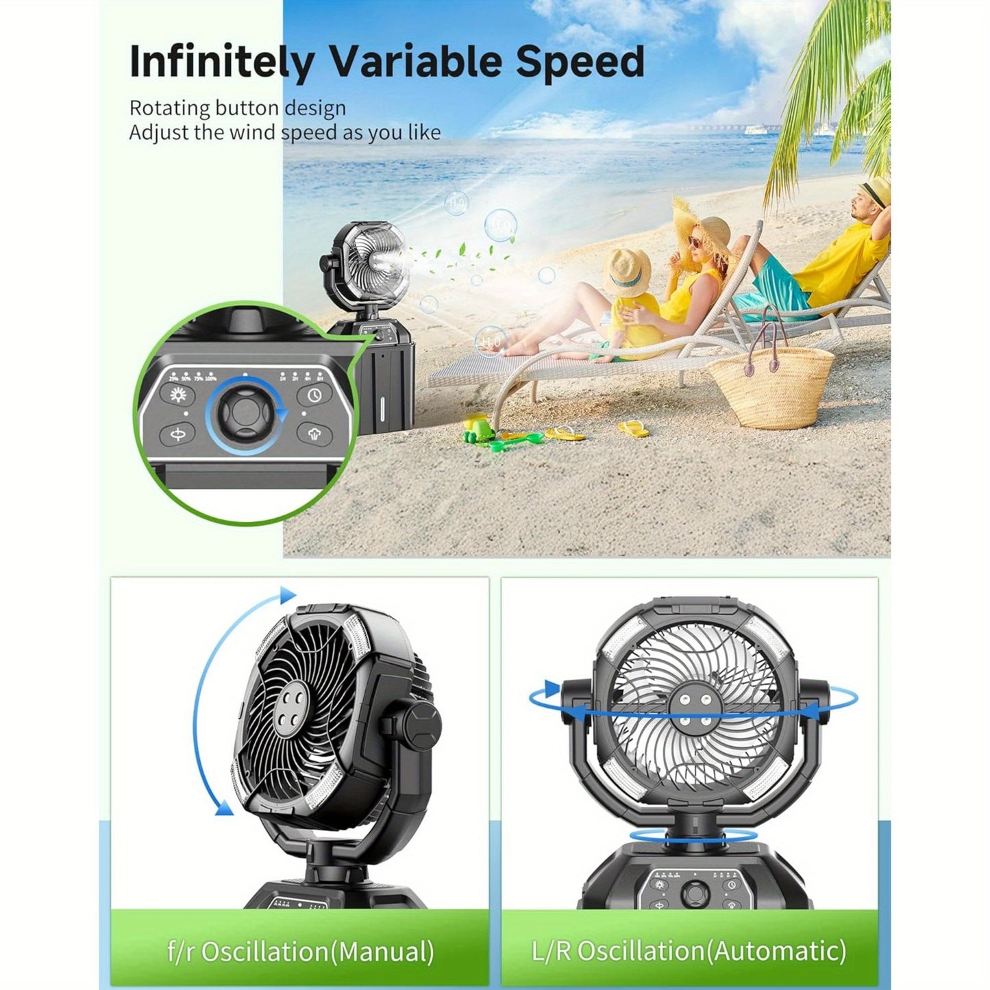 Misting Fan With 1.85 GAL Bucket