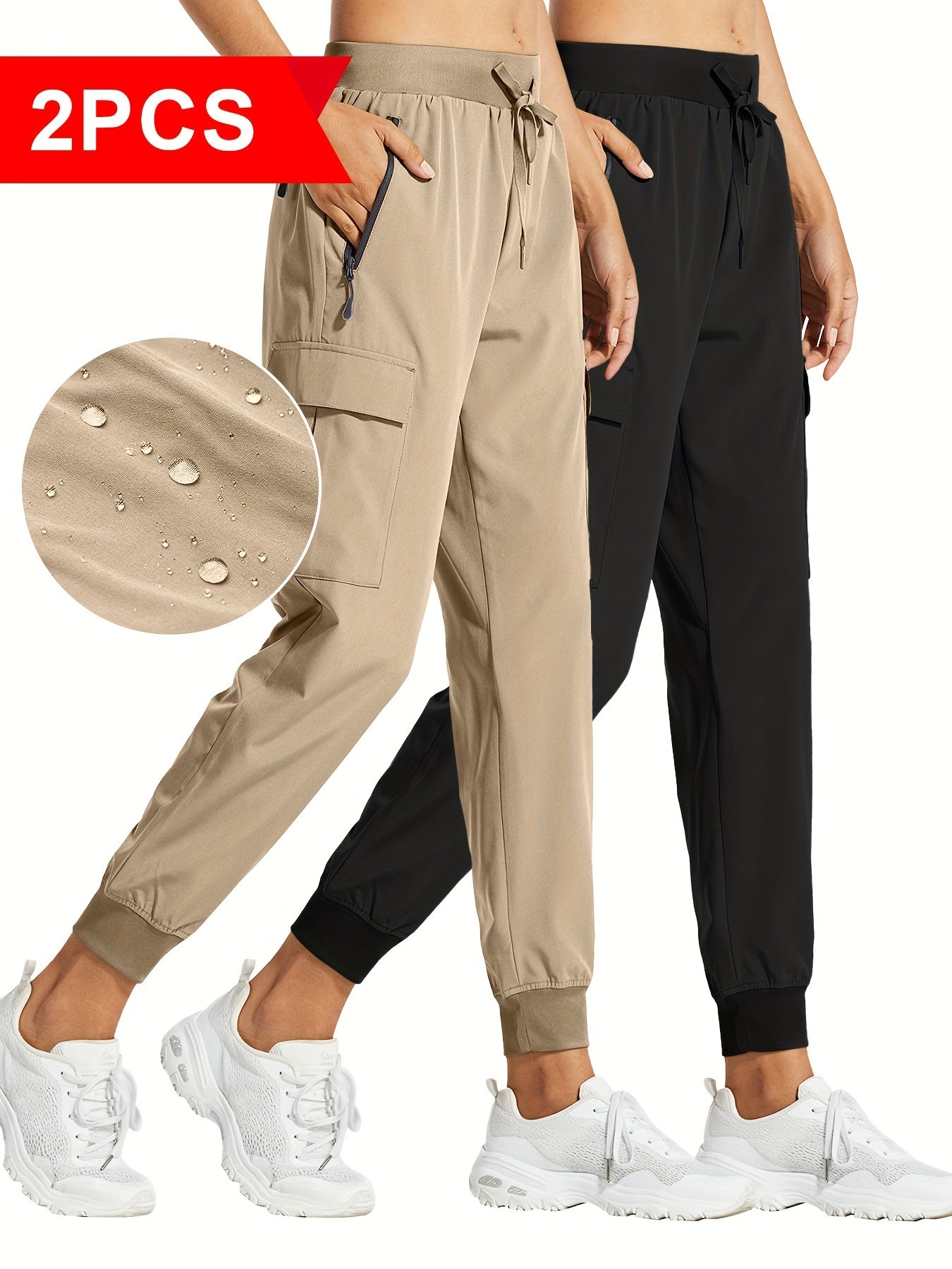 2PCS Women's Cargo Joggers