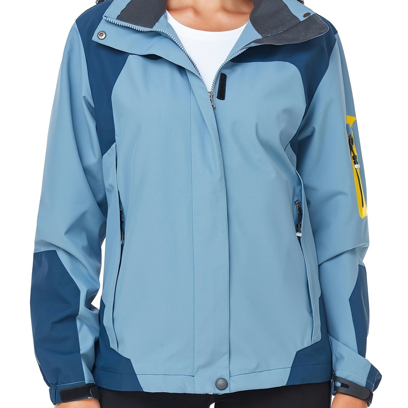 Womens Rain Jacket Lightweight Active Outdoor Raincoat With Removable Hood