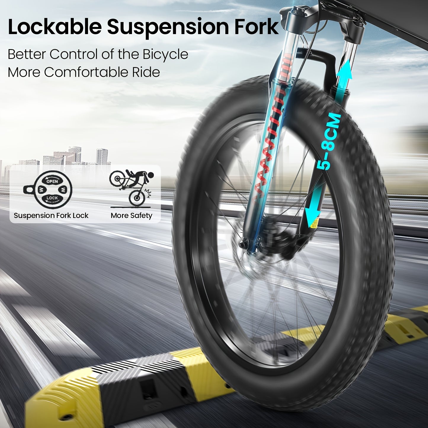 26"x4.0 Fat Tire Electric Bicycle With 480 With Removable Battery