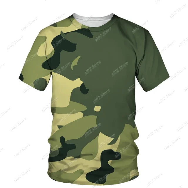 New Summer Camouflage Men's T-Shirt Shorts Tracksuit