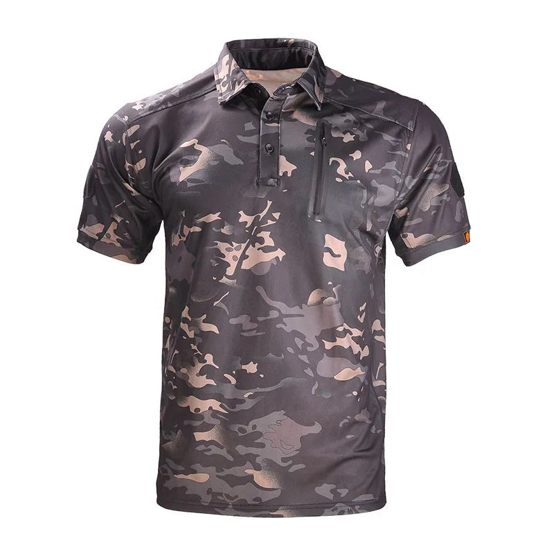 Men Camo T-Shirts Quick Dry Short Sleeve Shirt