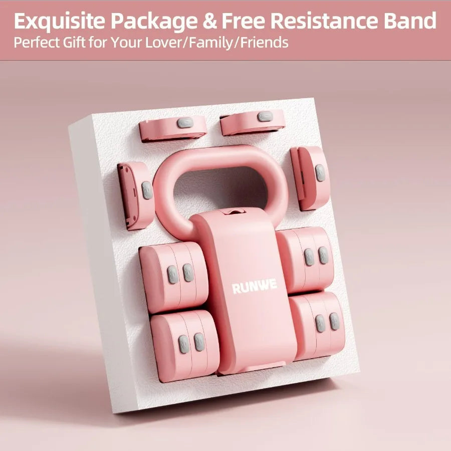 Lightweight Adjustable Dumbbell Kettlebell Set