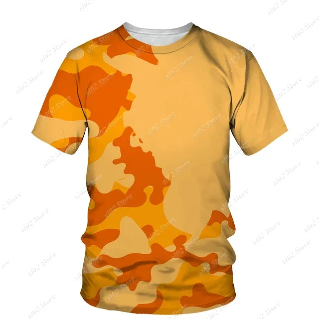 New Summer Camouflage Men's T-Shirt Shorts Tracksuit