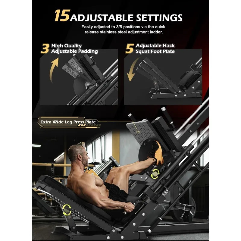 Leg Press Hack Squat Machine