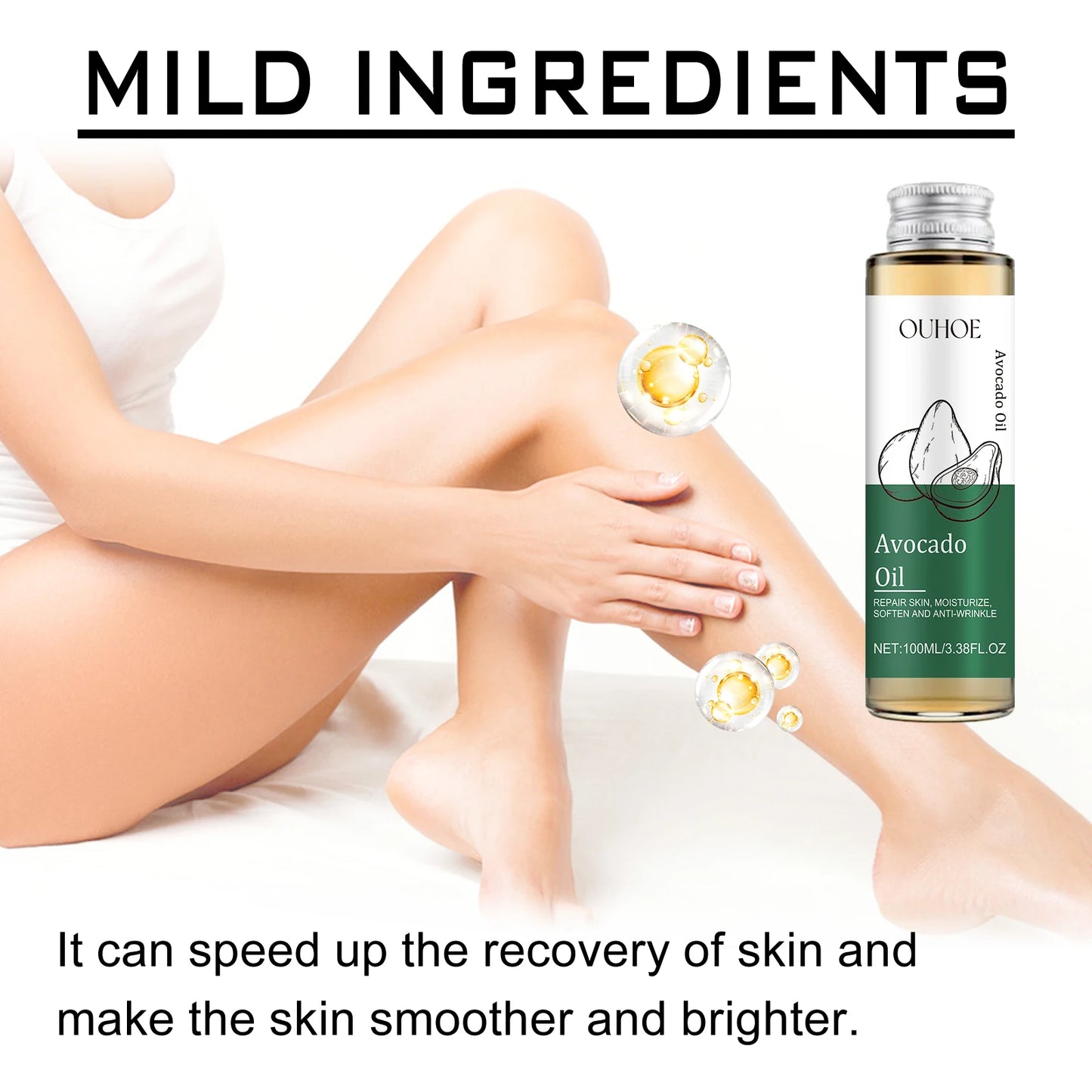 Skin Recovery Care Body Massage Moisturizing Carrier Oil