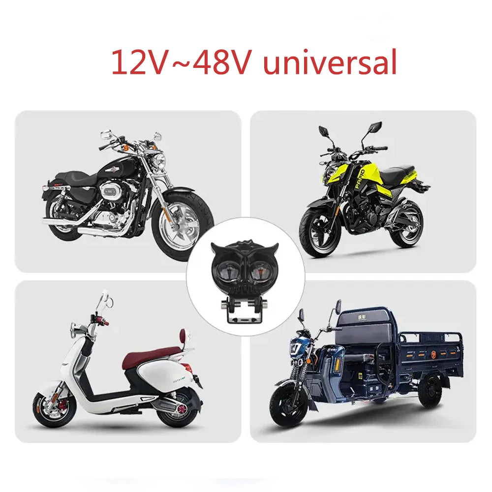 1PC motorcycle LED light binocular owl