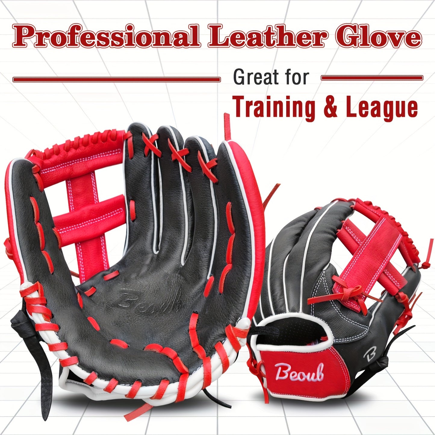 Real Faux Leather Baseball /Softball Glove
