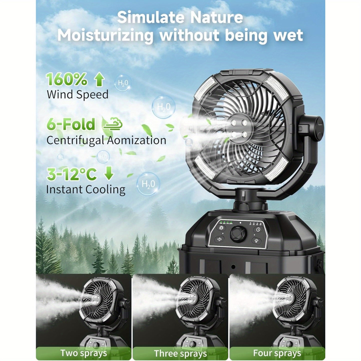 Misting Fan With 1.85 GAL Bucket