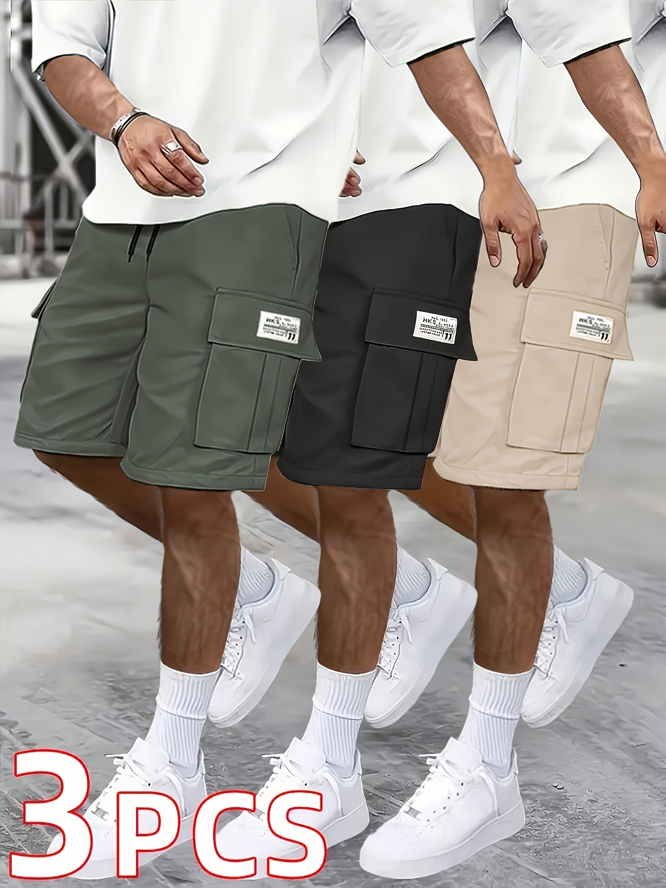 3-Pack Men's Cargo Shorts