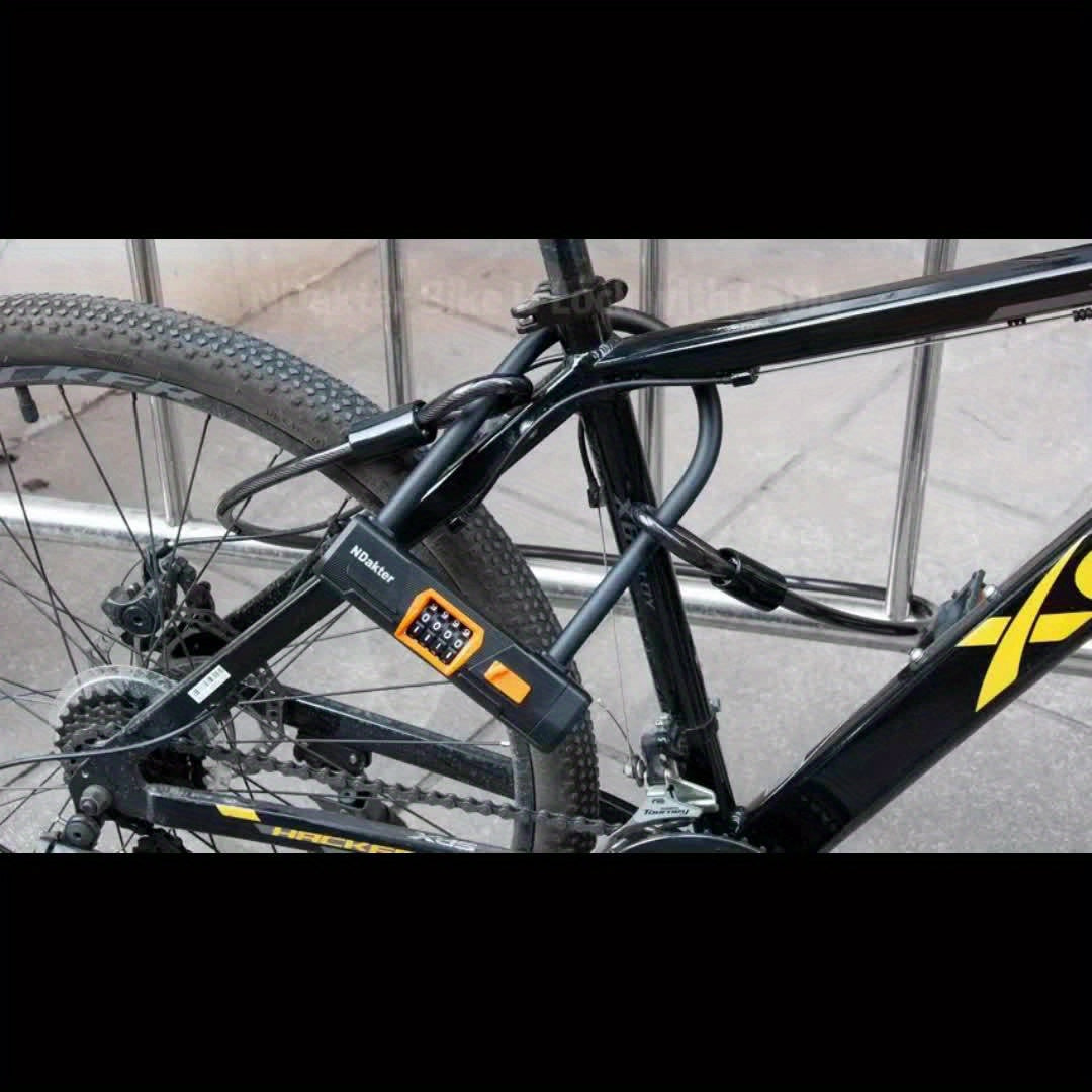 4-Digit Resettable Combo Bike U Lock