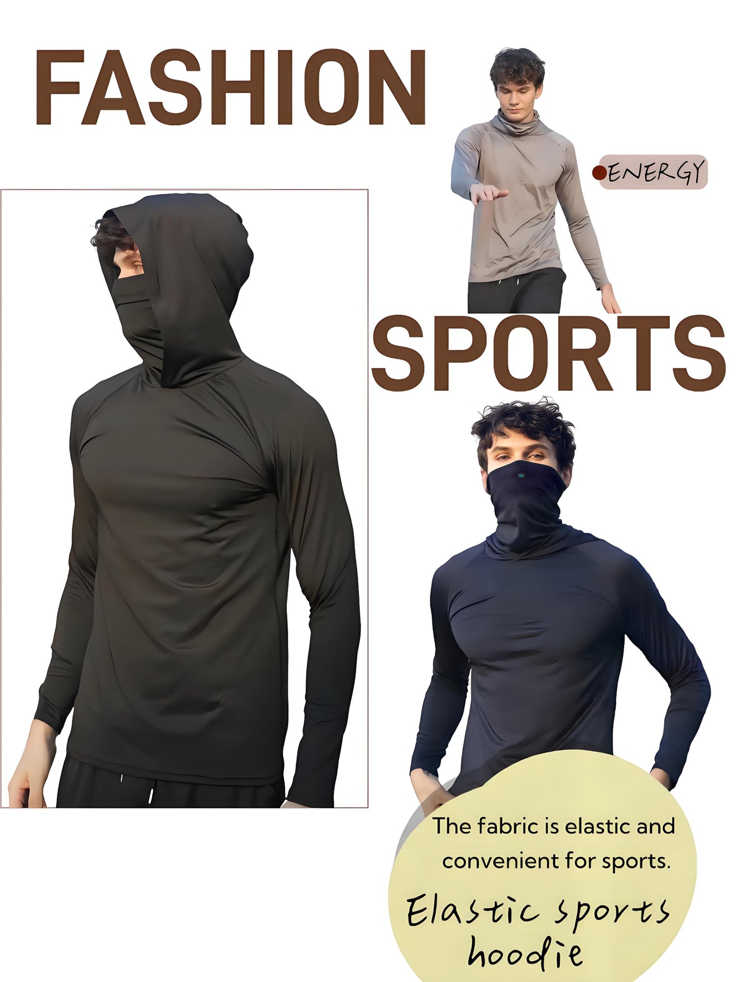 3 Pcs High Stretch Long Sleeve Solid Men's Rash Guard Shirts