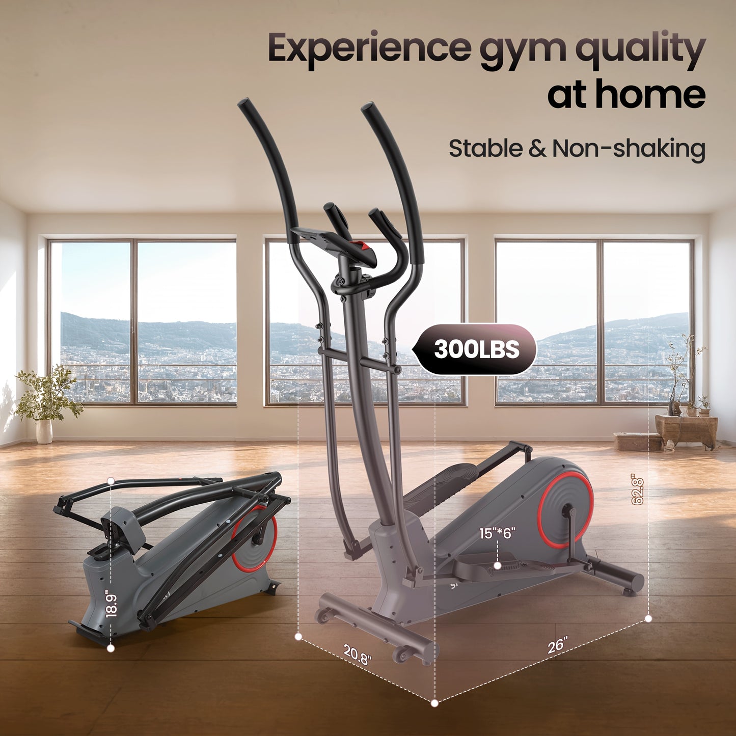 Quiet Home Elliptical with Front Flywheel