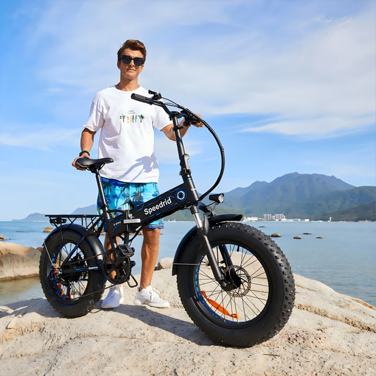 Powerful 500W 20" Fat Tire Folding Electric Bike for Adults
