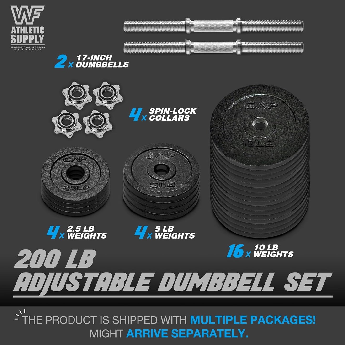 Adjustable Dumbbells, 20lb, 25lb, 30lb, 52.5lb & 100lb Options