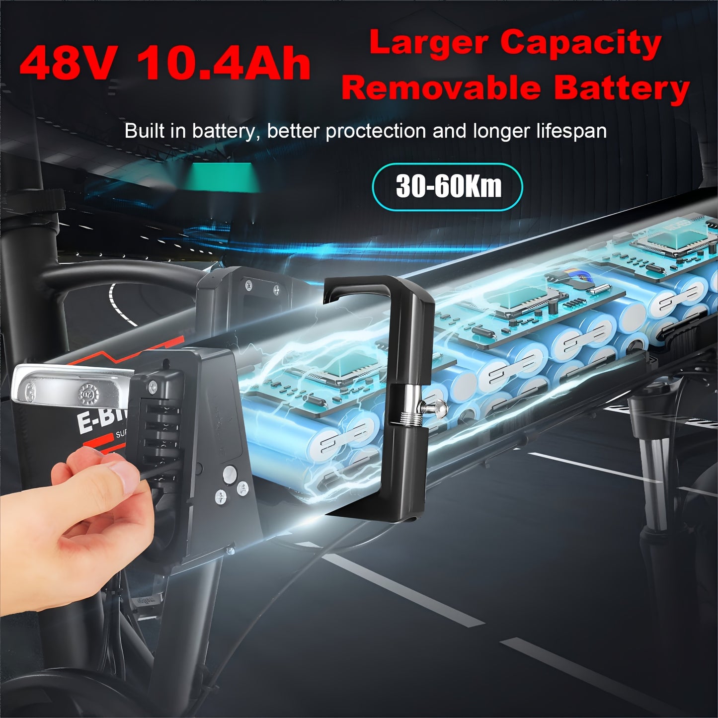 Powerful 500W 20" Fat Tire Folding Electric Bike for Adults