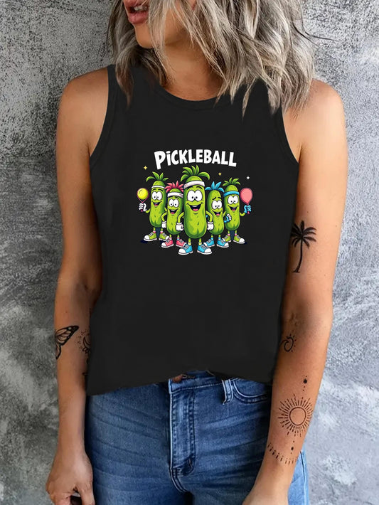 Women's Size 63 Pickleball Graphic Tank Top
