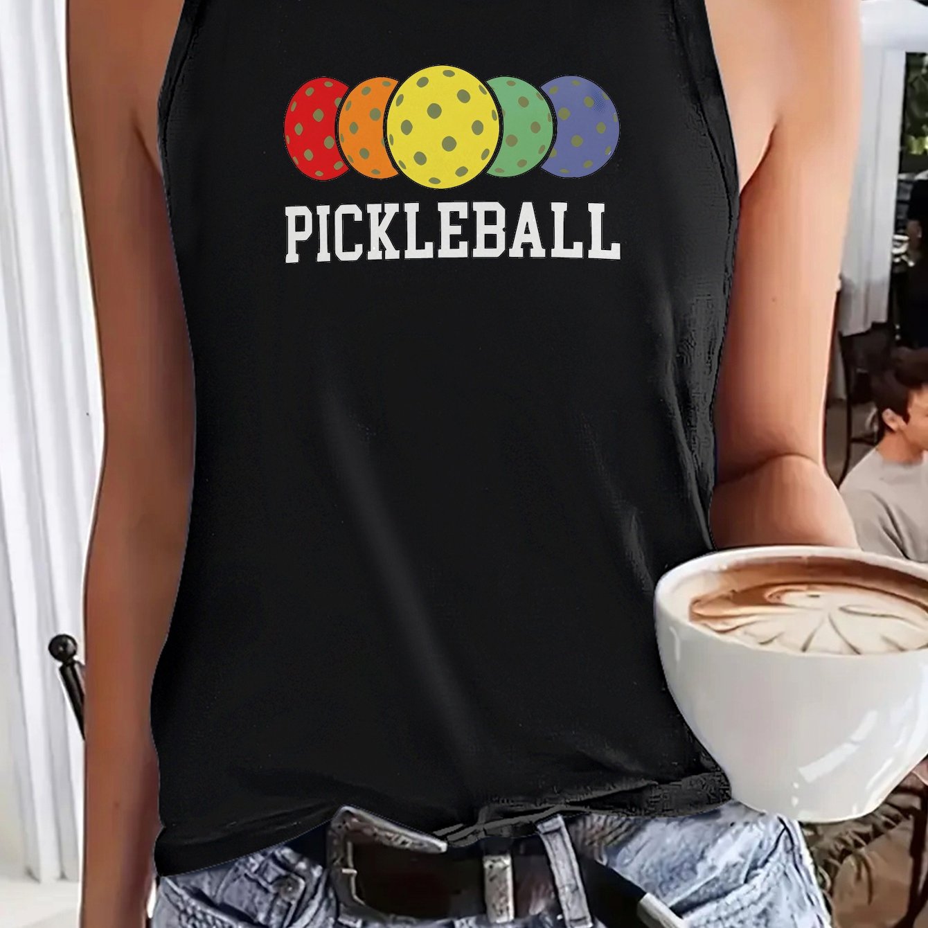 Women's Pickleball Graphic Sleeveless Tank Top