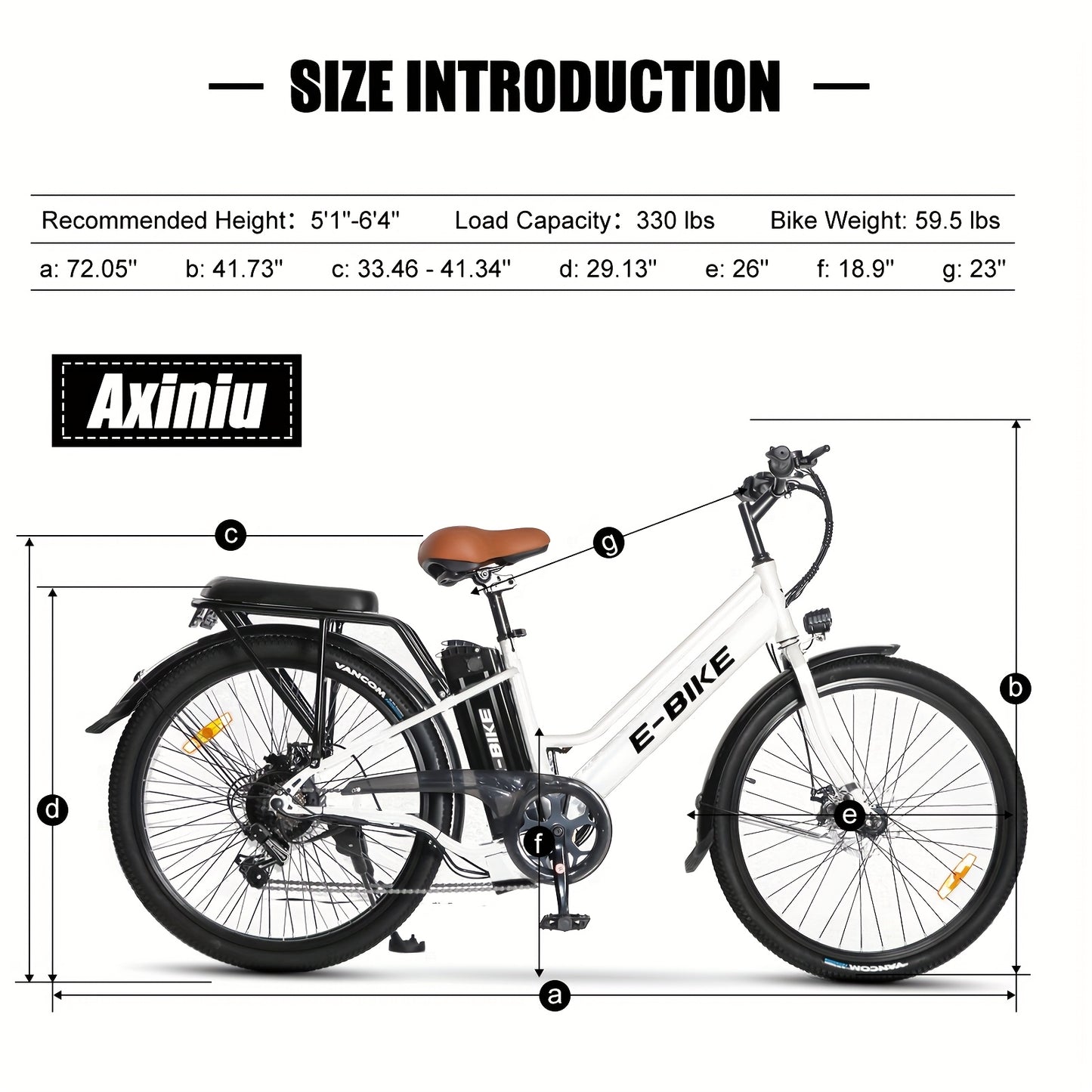 26" Electric Bike For Adults