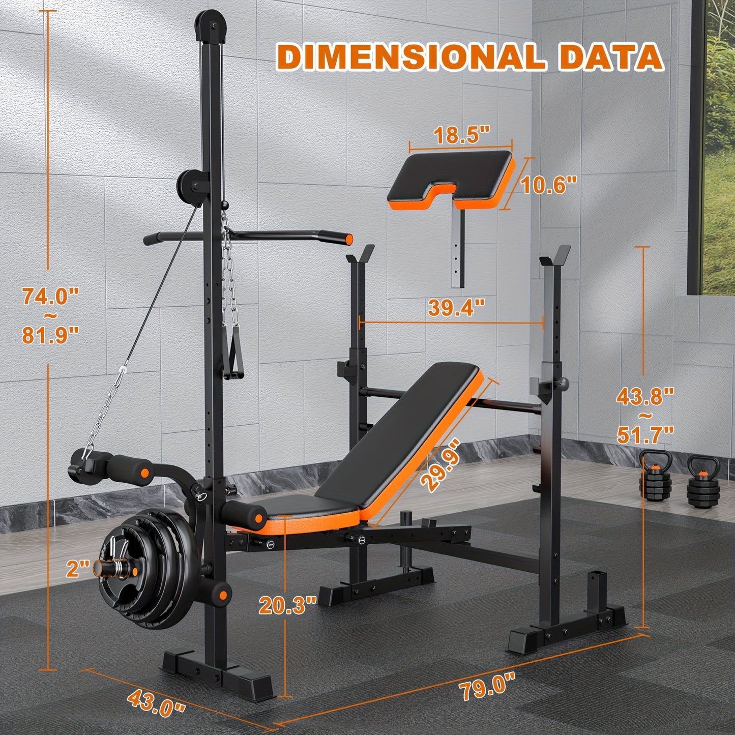 8-in-1 All In One Adjustable & Foldable Weight Bench