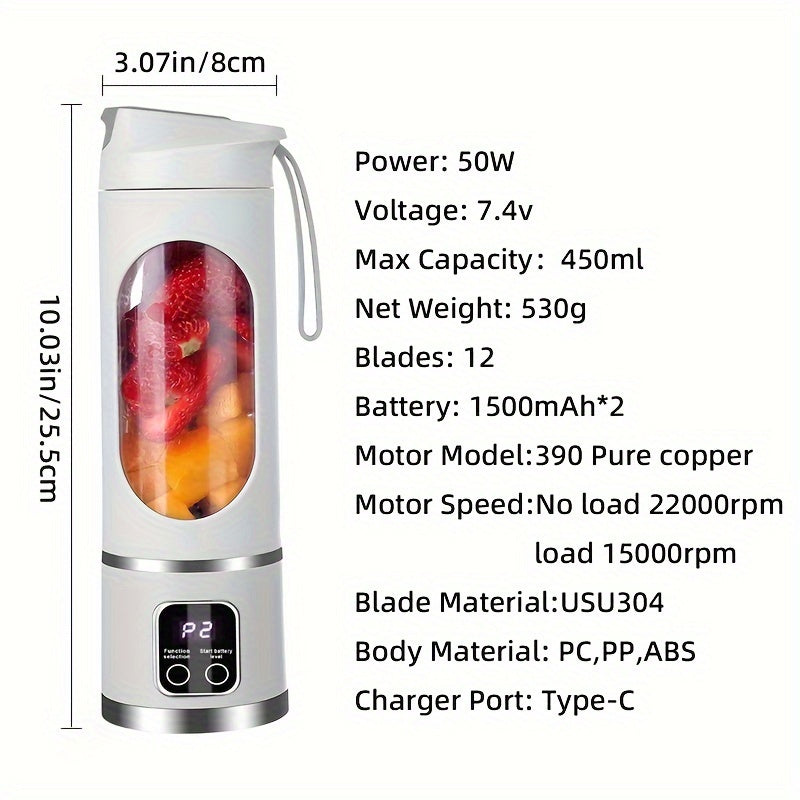 Portable Usb Rechargeable Mini Blender & Juicer