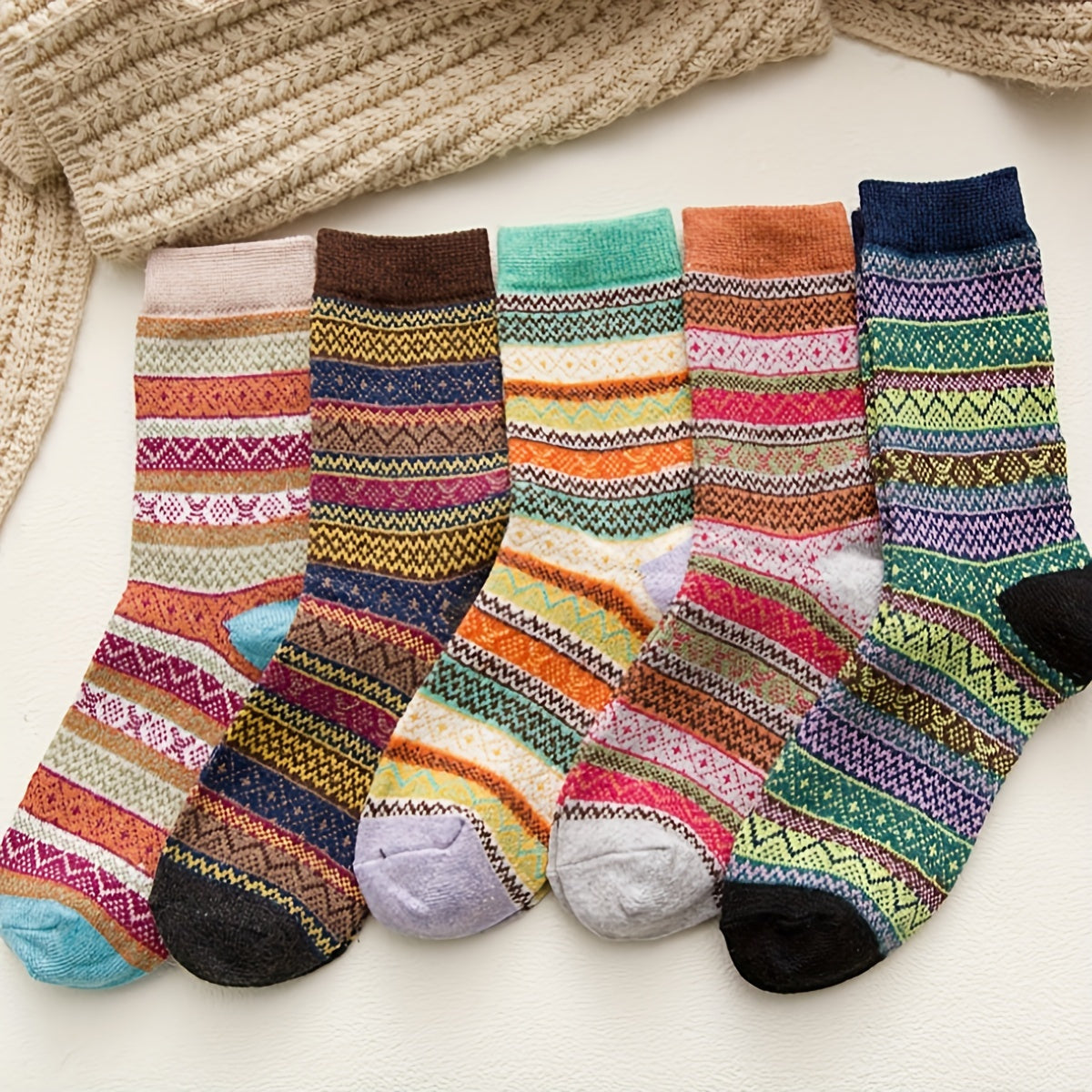 Super Soft Wool Mid Tube Socks - 10 Pairs
