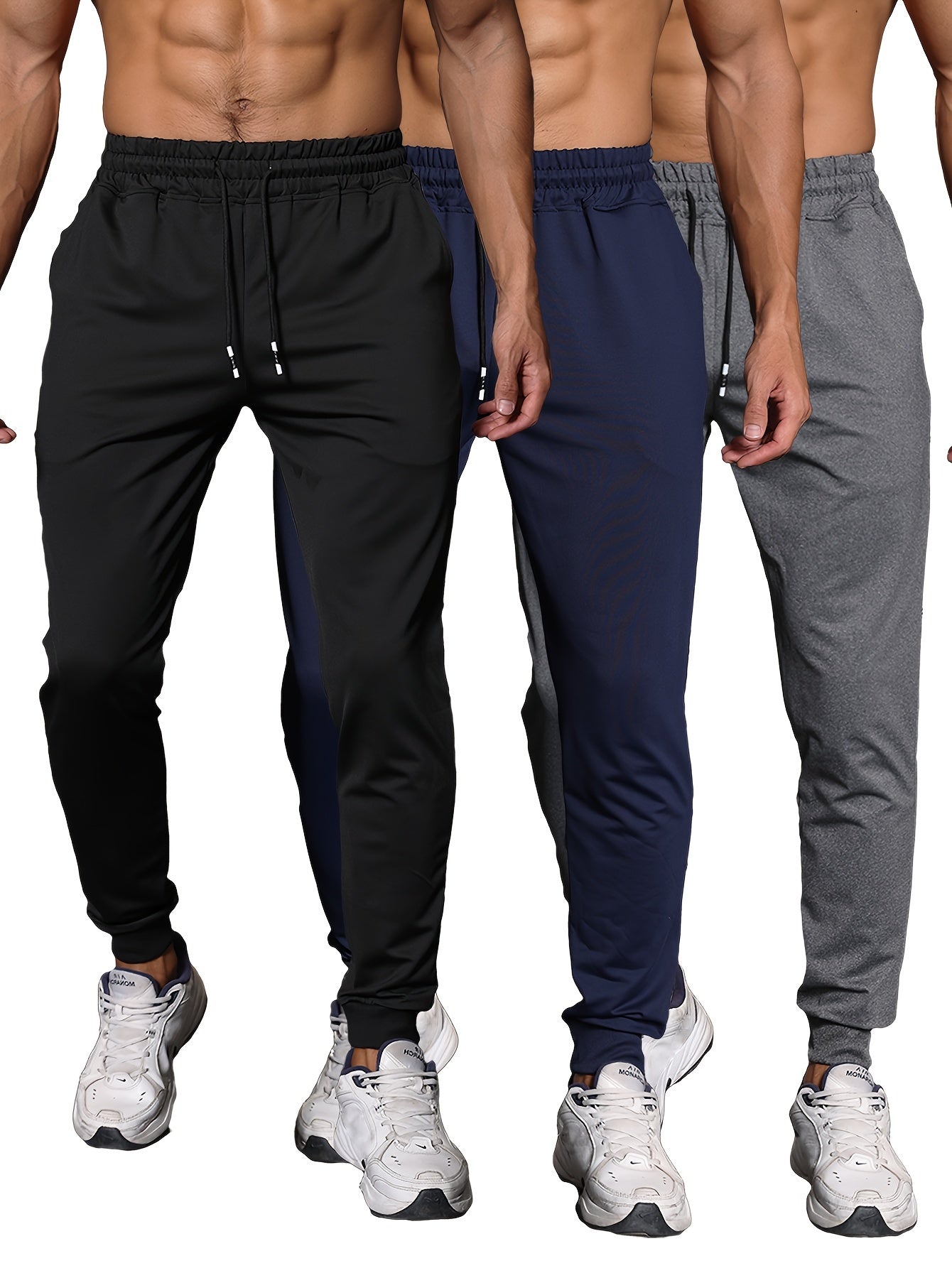 Regular Fit 3 Pcs Men's Jogger Sweatpants