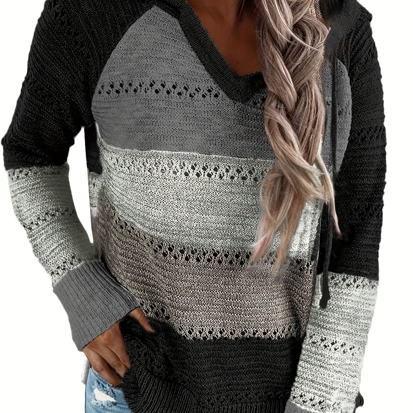 Women's Outdoor Long Sleeve Color Block Pullover/Cardigan