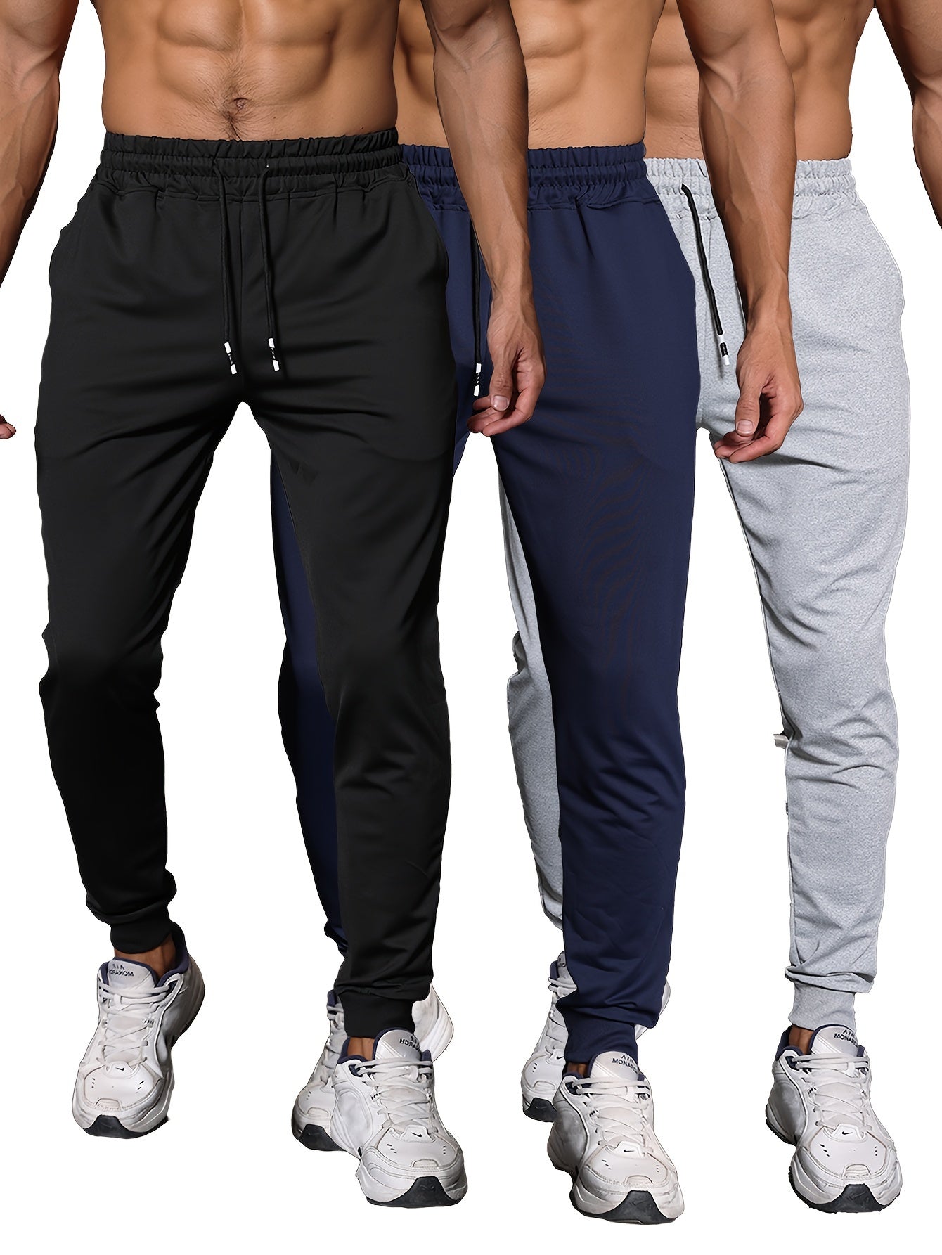 Regular Fit 3 Pcs Men's Jogger Sweatpants