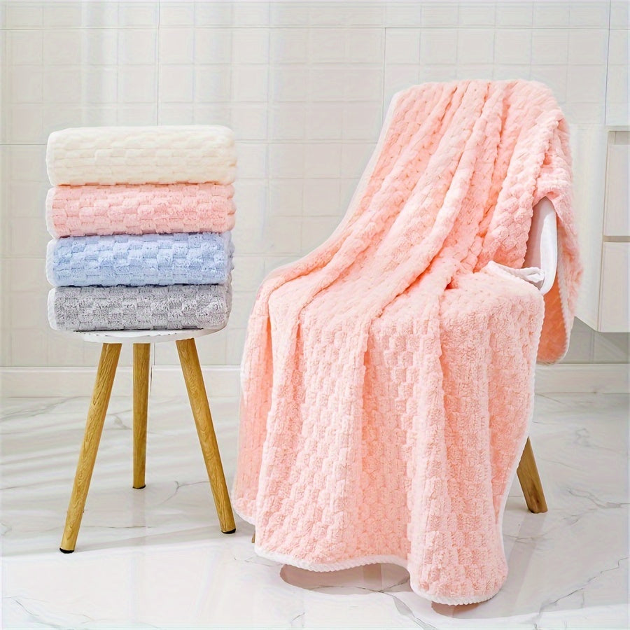 Pack of 4 Waffled Super Soft Woven Bath Towels