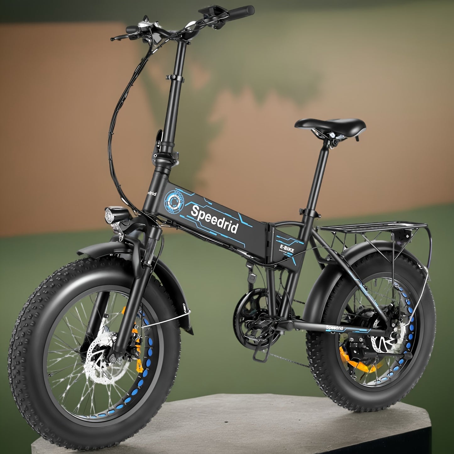 Powerful 500W 20" Fat Tire Folding Electric Bike for Adults