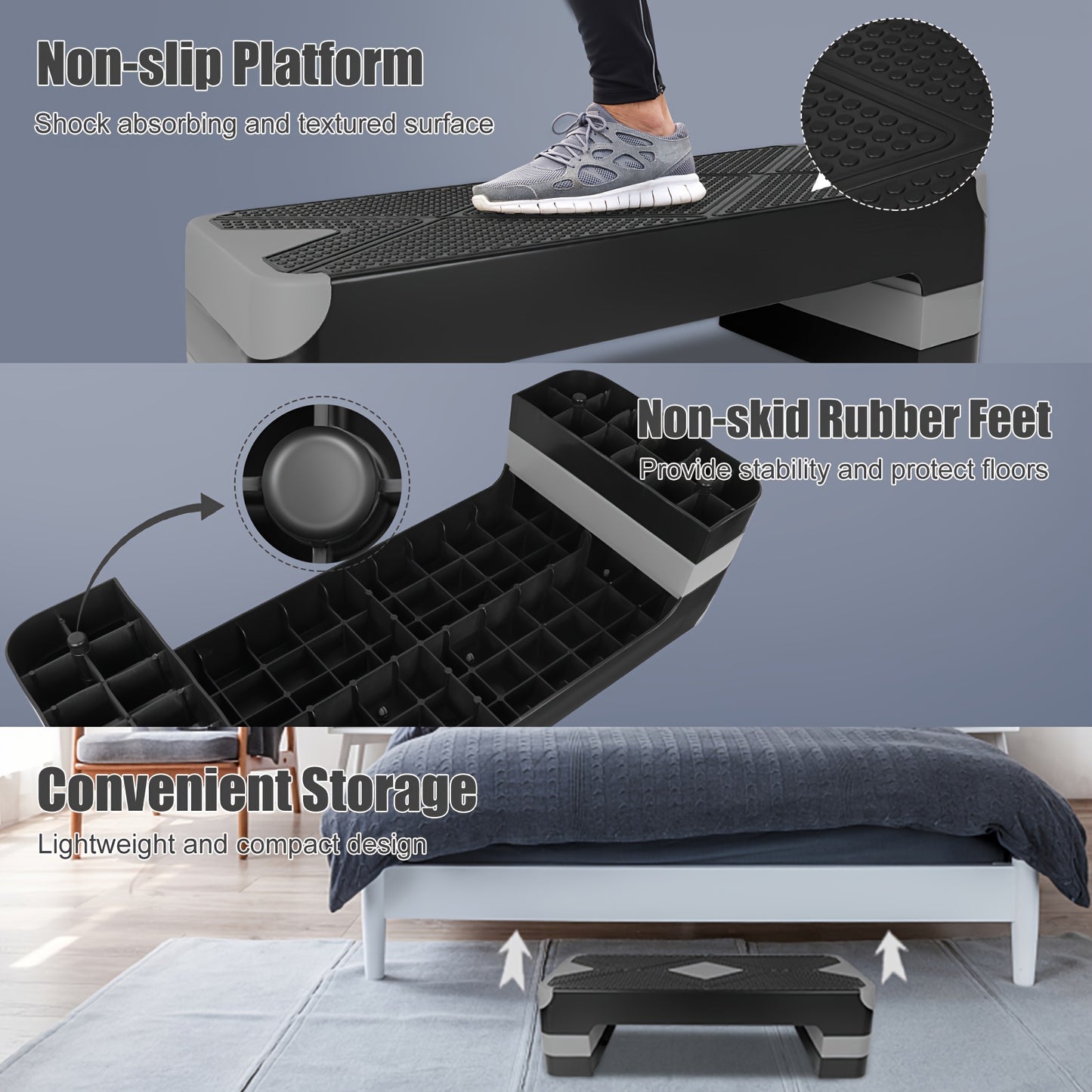 Adjustable Workout Aerobic Stepper
