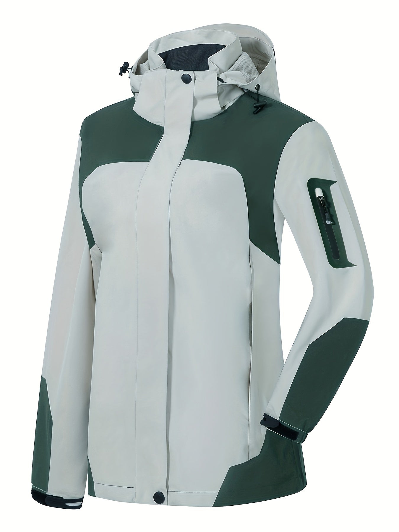 Womens Rain Jacket Lightweight Active Outdoor Raincoat With Removable Hood