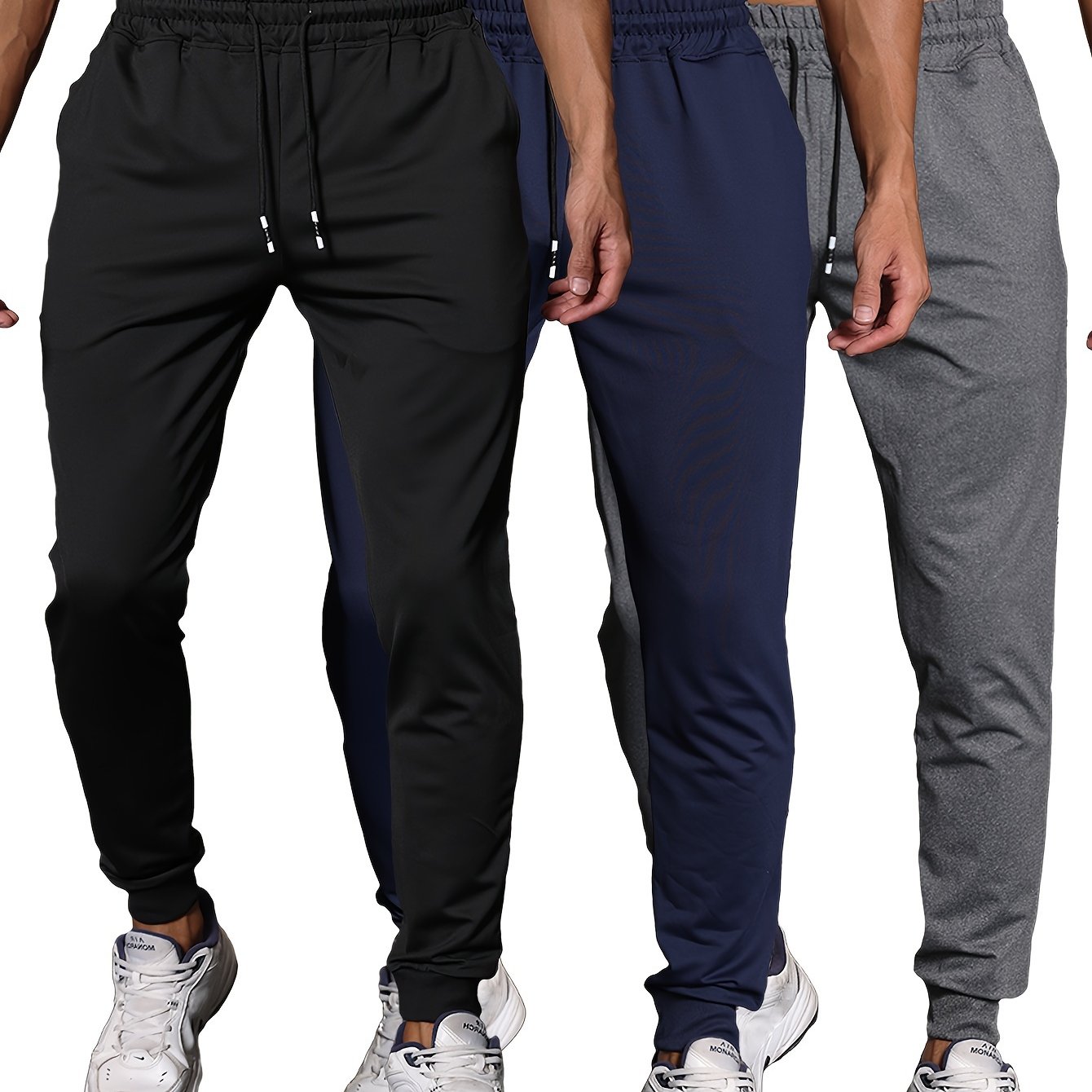 Regular Fit 3 Pcs Men's Jogger Sweatpants