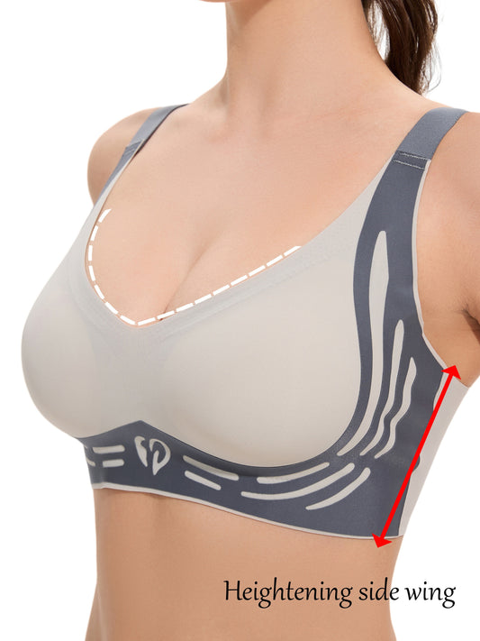 4-Pack Anti-Shock Sports Bras with Adjustable Straps,