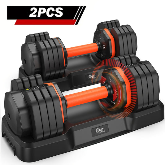 55LB 4-in-1 Adjustable Dumbbell Set