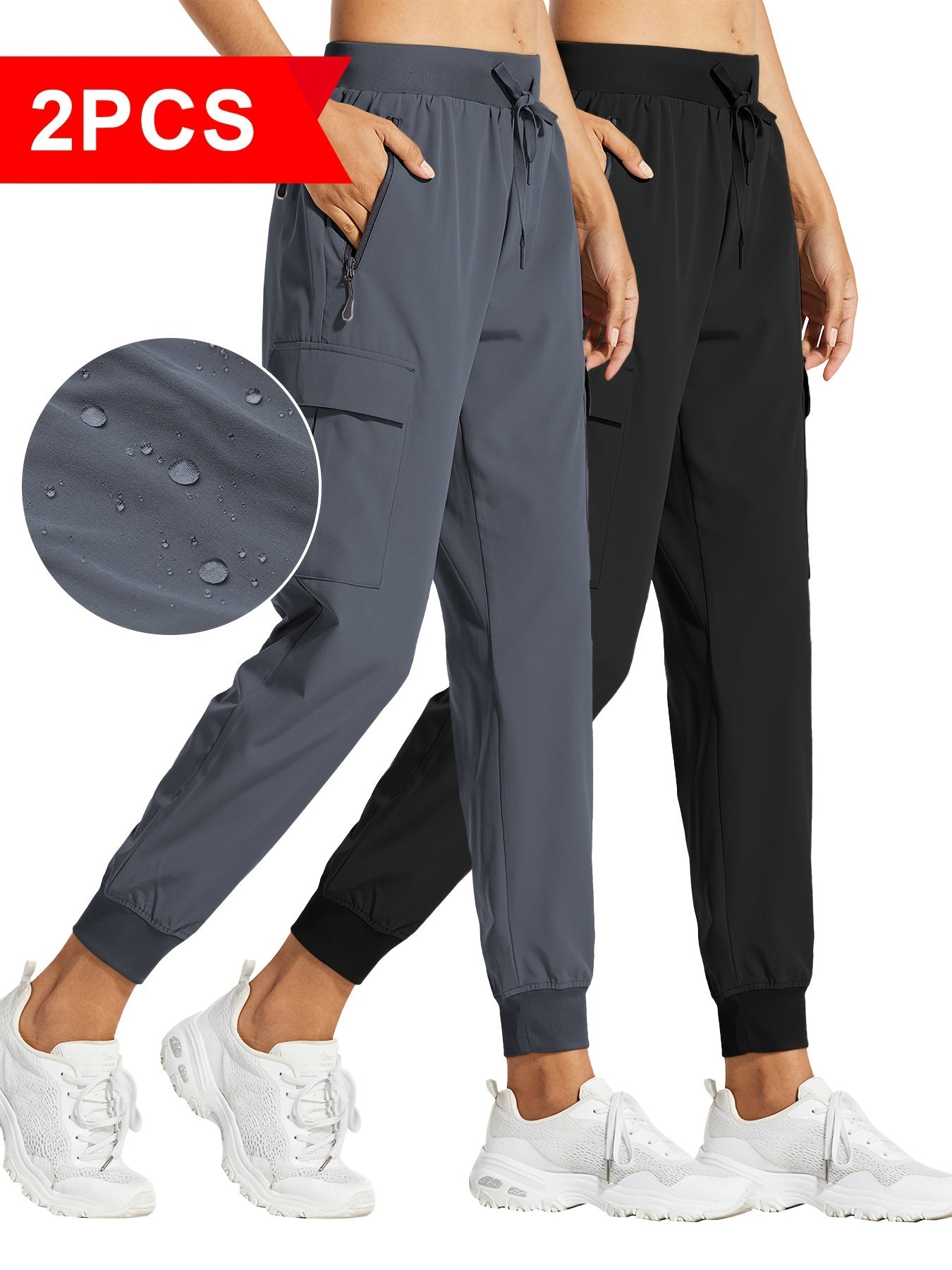 2PCS Women's Cargo Joggers