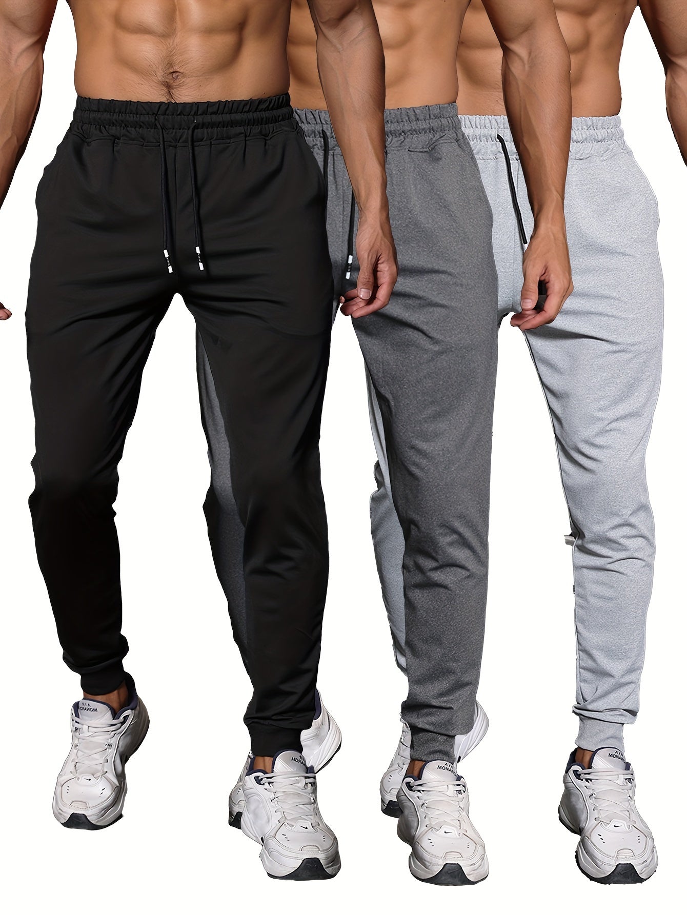 Regular Fit 3 Pcs Men's Jogger Sweatpants