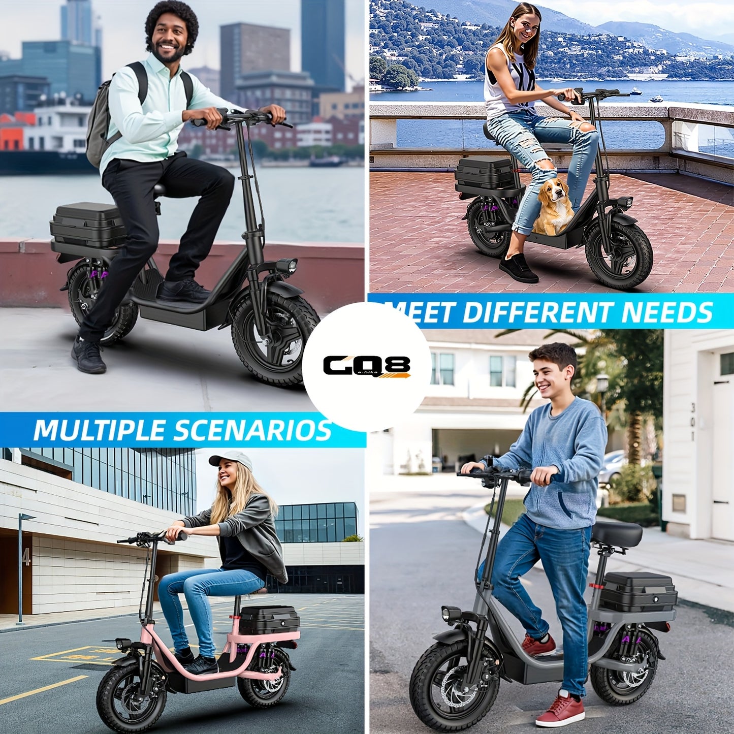 740W Adult Electric Scooter with Seat