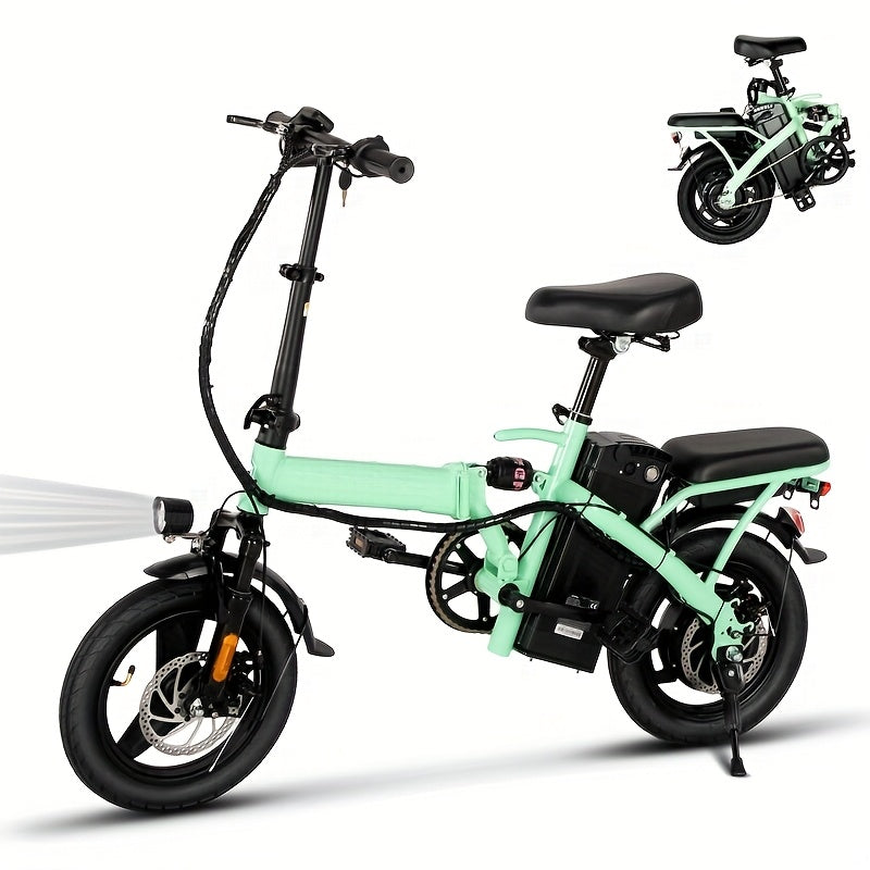 Green Folding Electric Bike