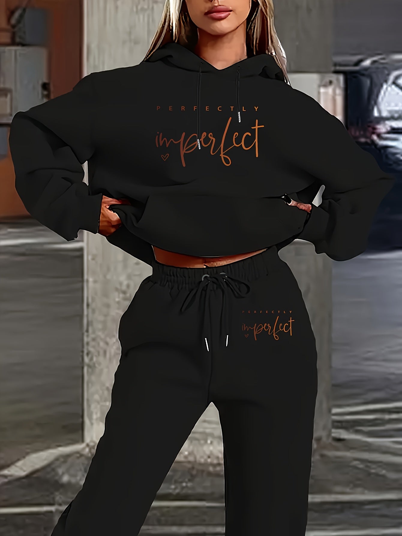 Women'S Cozy Fleece Hoodie and Sweatpants Set