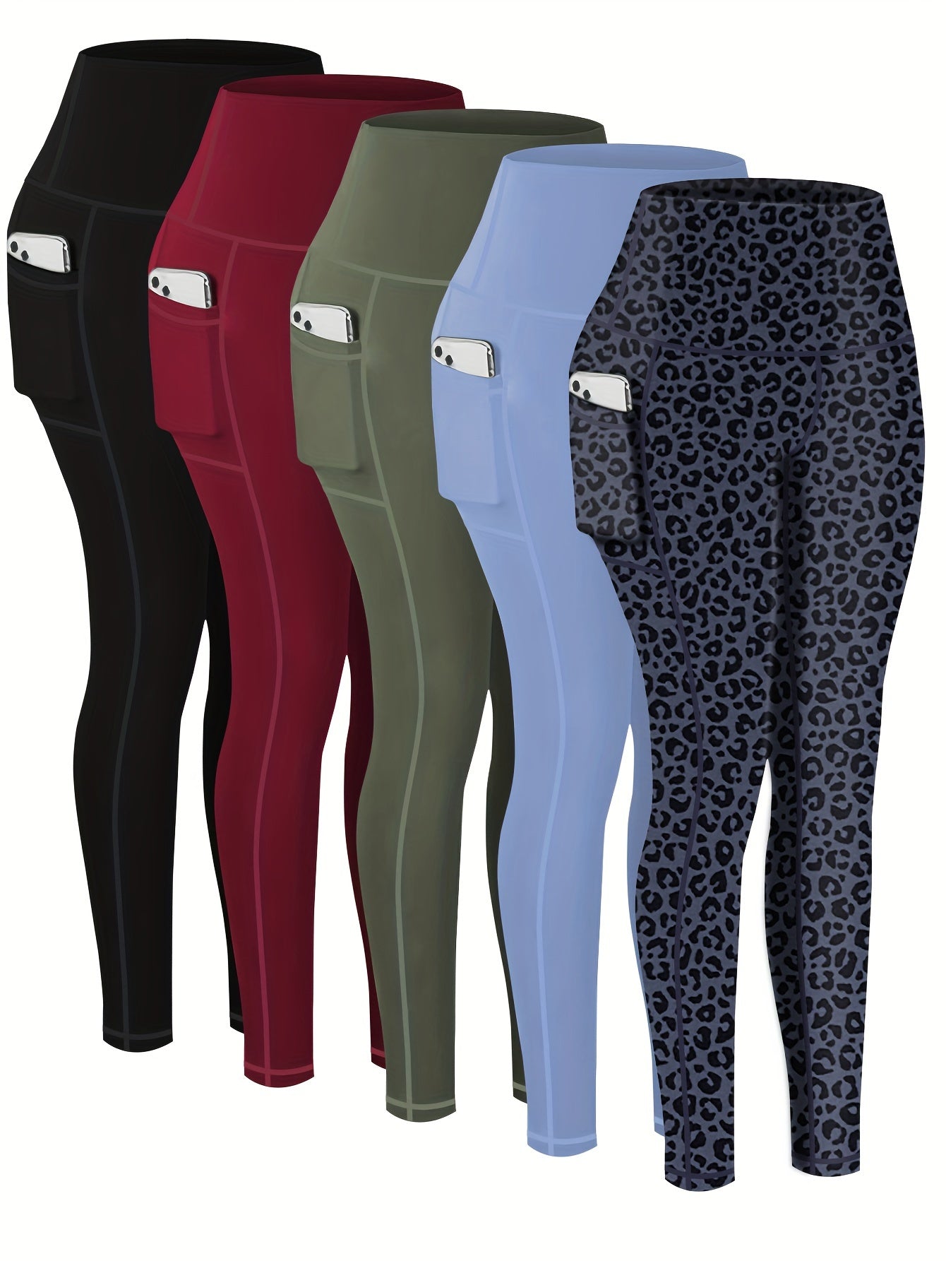 Five-piece Nine-point Printed Tracksuit Leggings