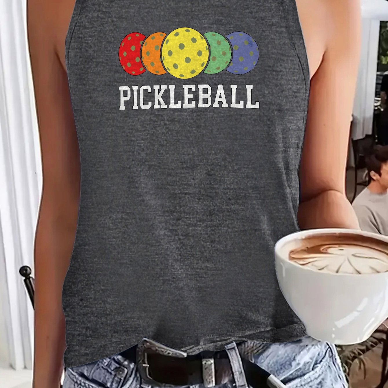 Women's Pickleball Graphic Sleeveless Tank Top