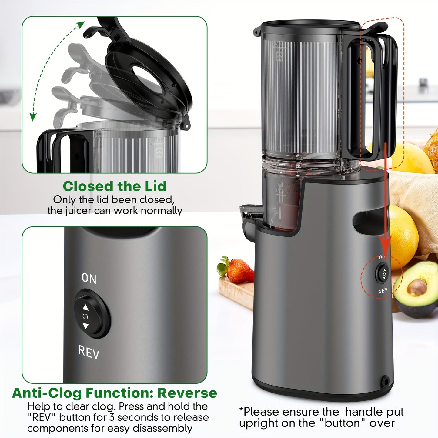 Cold Press Juicer, Masticating Juicer